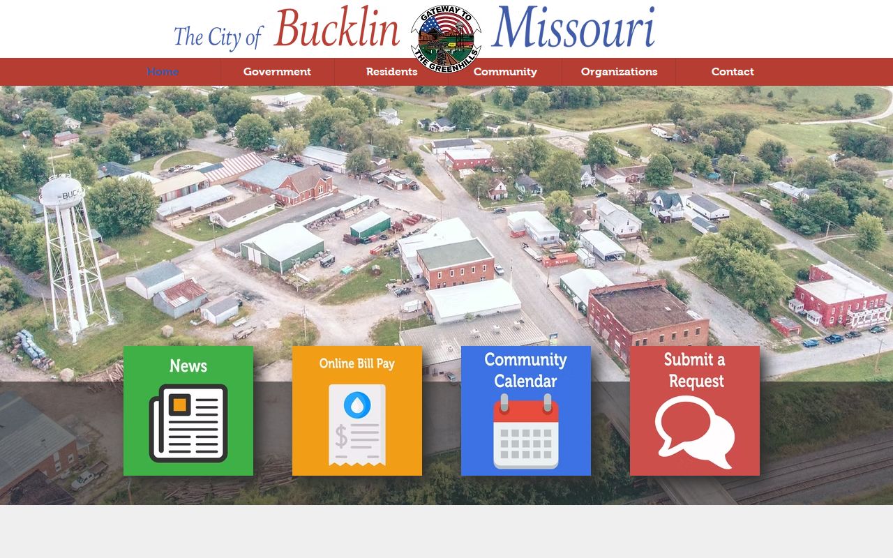 Official Bucklin City Hall page