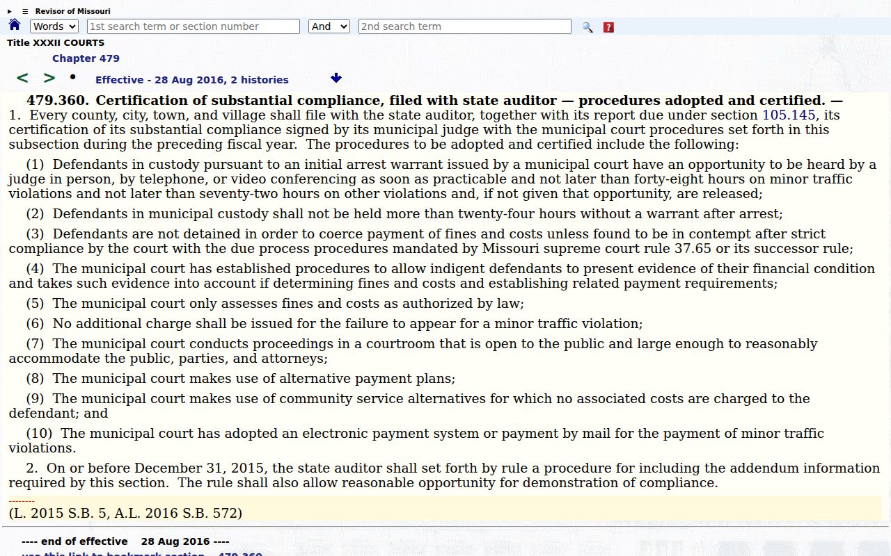 Missouri municipal failure-to-appear safeguards